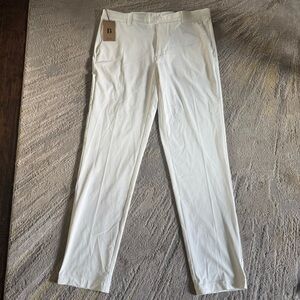 BOGGI MILANO white trousers technical pants B-Tech Stretch golf 34 new